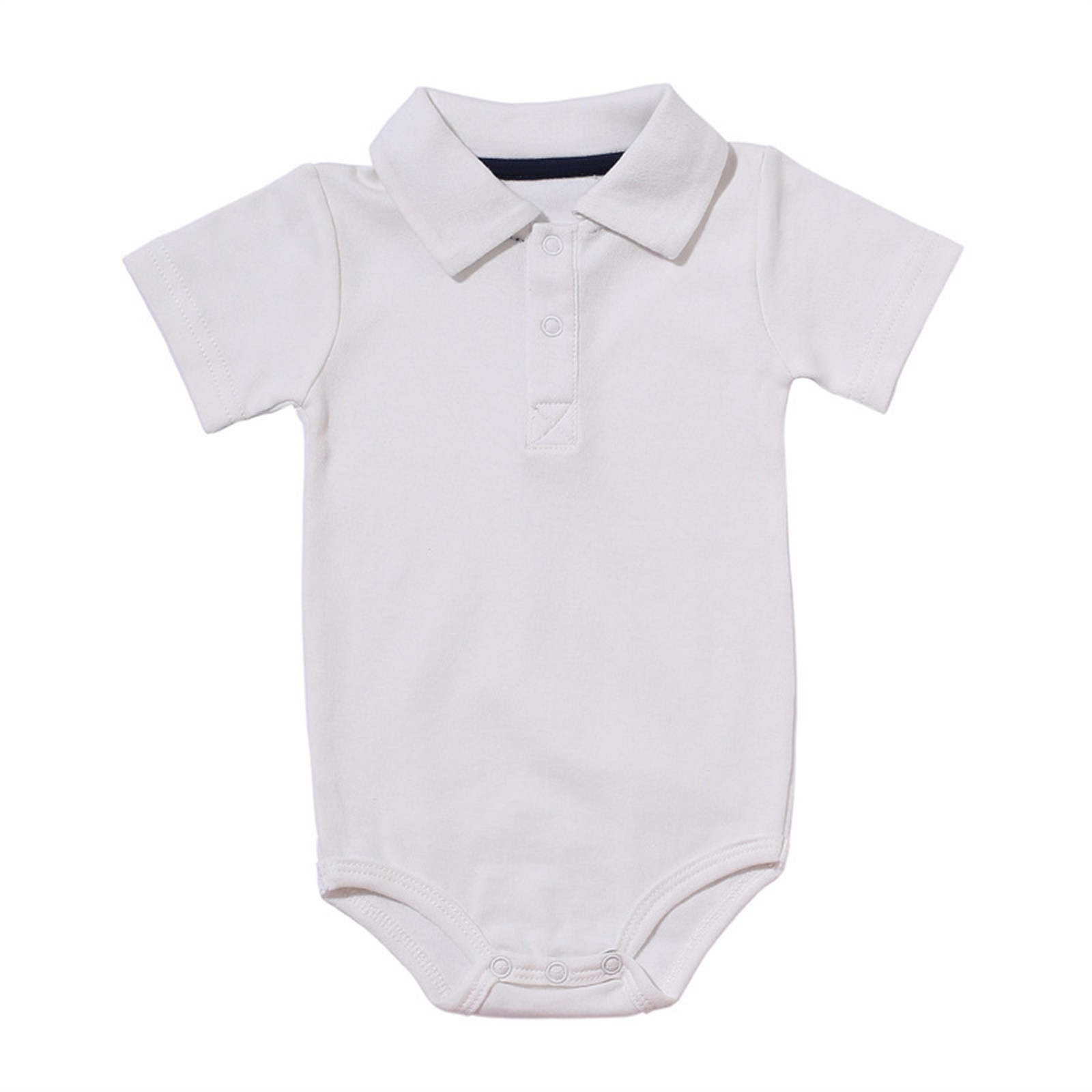 Baby Girl Boy Summer Polo Bodysuit Cotton Short Sleeve Romper Jumpsuit 0-24 Months